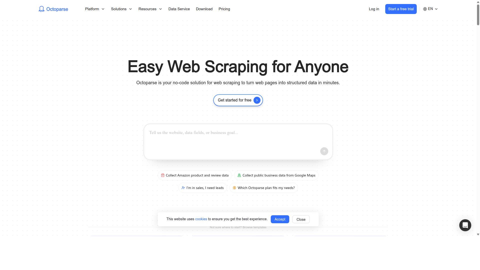 Octoparse website