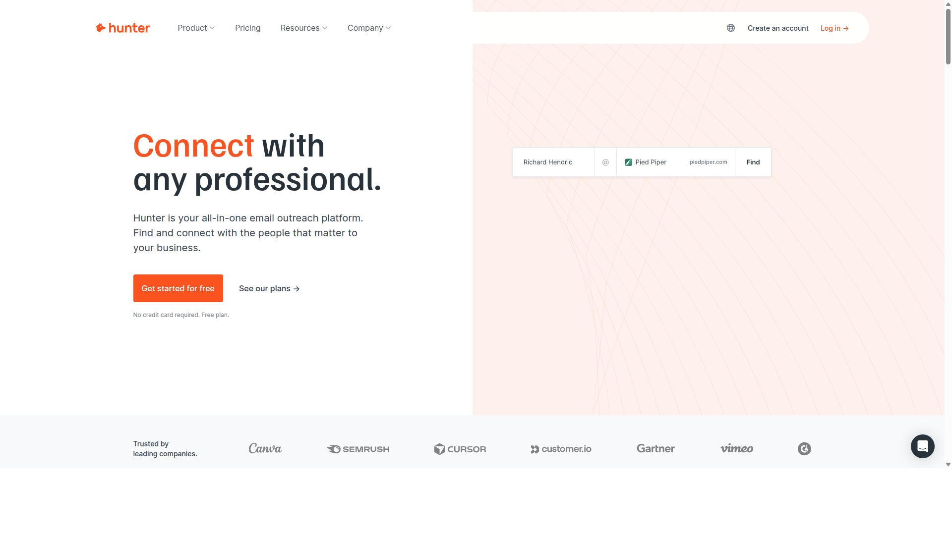 Hunter.io website