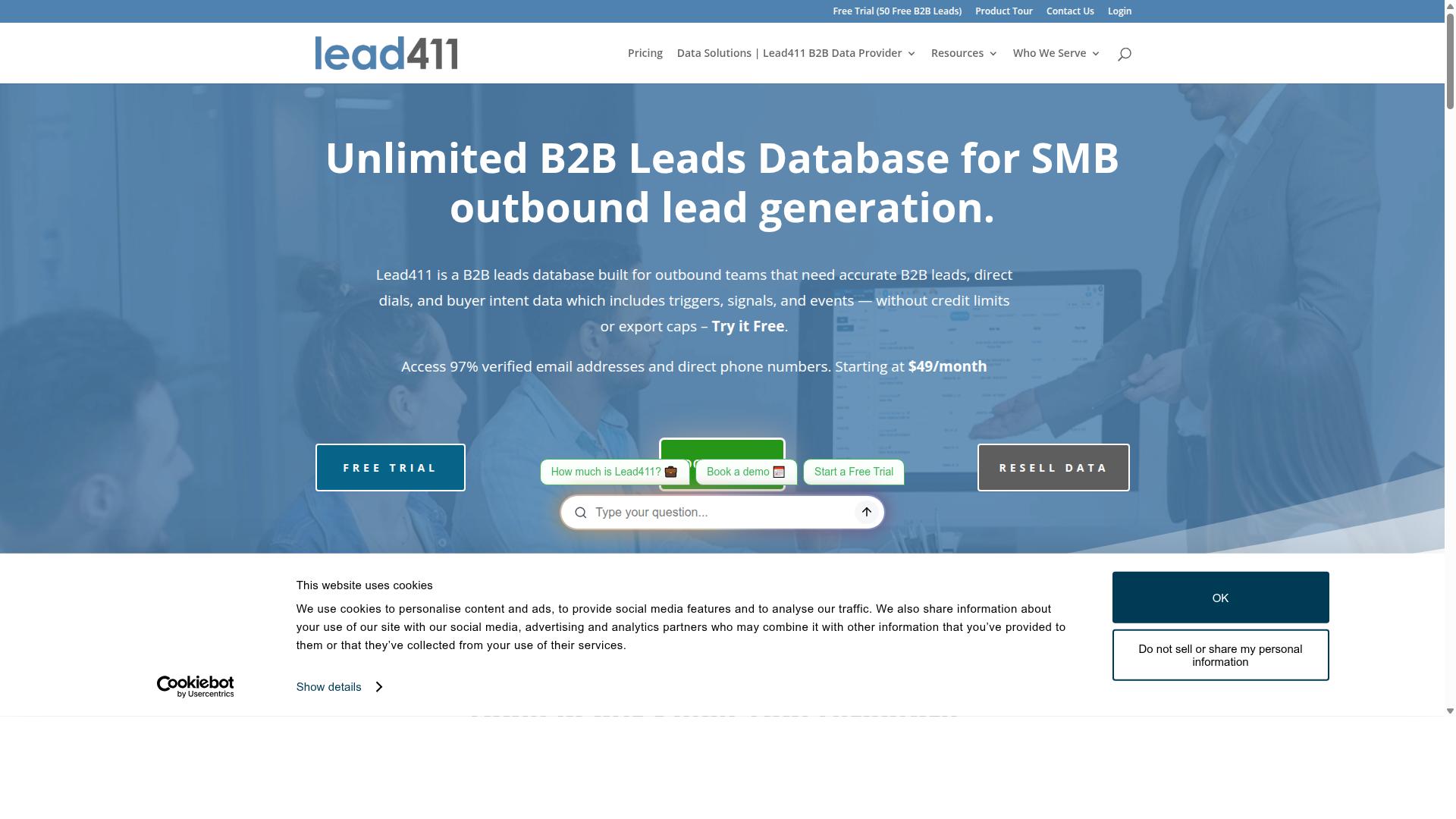 Lead411 website