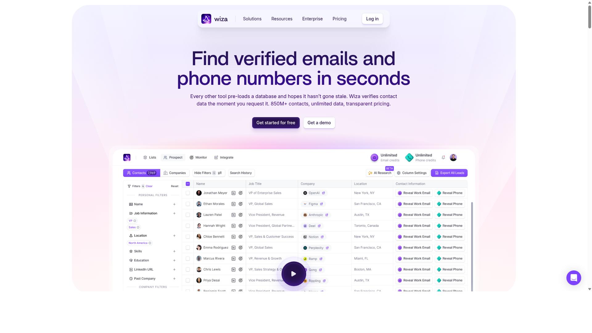 Wiza website